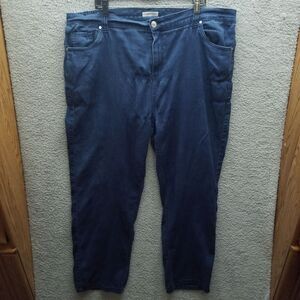 Catherines Women's 24W Sateen Stretch Blue Bootcut Jeans 45.5" 28.5" 14.5"